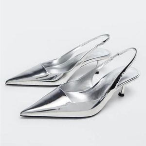 Metallic Slingbacks